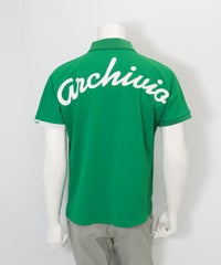 【メンズ】UV速乾ドルマンポロシャツ(グリーン)後ろ