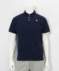 【メンズ】UV速乾ドルマンポロシャツ(ネイビー)前