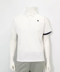 【メンズ】UV速乾ドルマンポロシャツ(ホワイト)前