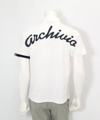 【メンズ】UV速乾ドルマンポロシャツ(ホワイト)後ろ