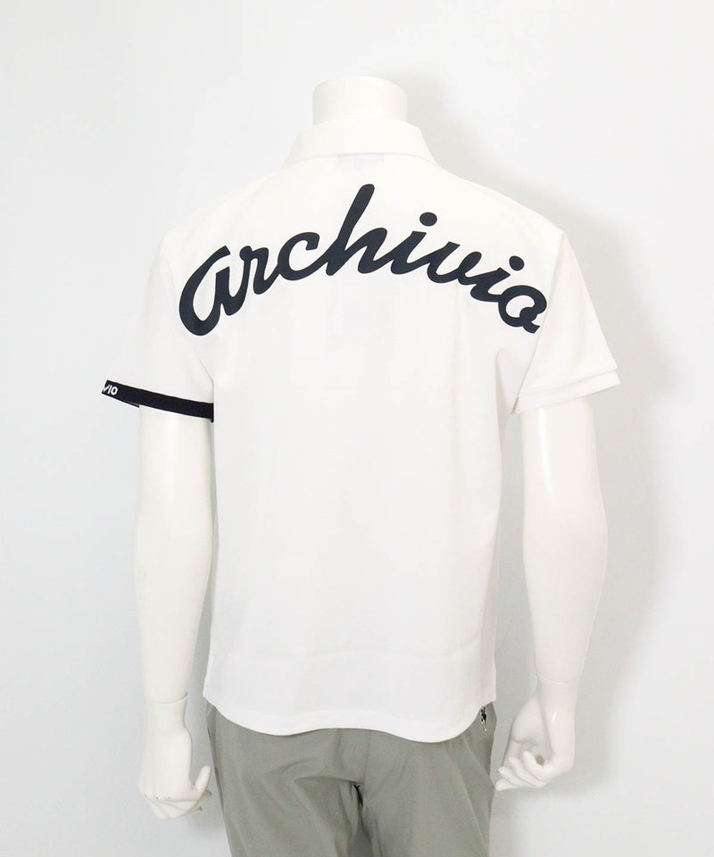 【メンズ】UV速乾ドルマンポロシャツ(ホワイト)後ろ