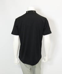 【メンズ】ネック刺繍UV速乾プルオーバー(ブラック)後ろ