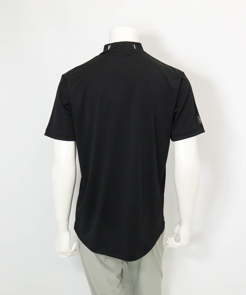 【メンズ】ネック刺繍UV速乾プルオーバー(ブラック)後ろ