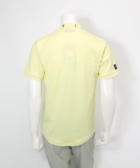 【メンズ】ネック刺繍UV速乾プルオーバー(イエロー)後ろ