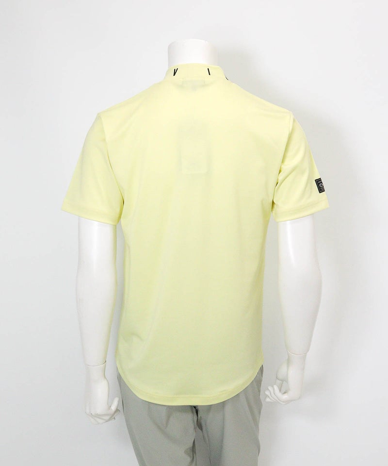【メンズ】ネック刺繍UV速乾プルオーバー(イエロー)後ろ