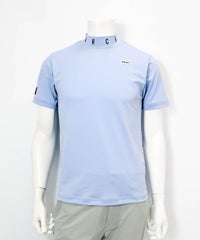 【メンズ】ネック刺繍UV速乾プルオーバー(ライトブルー)前