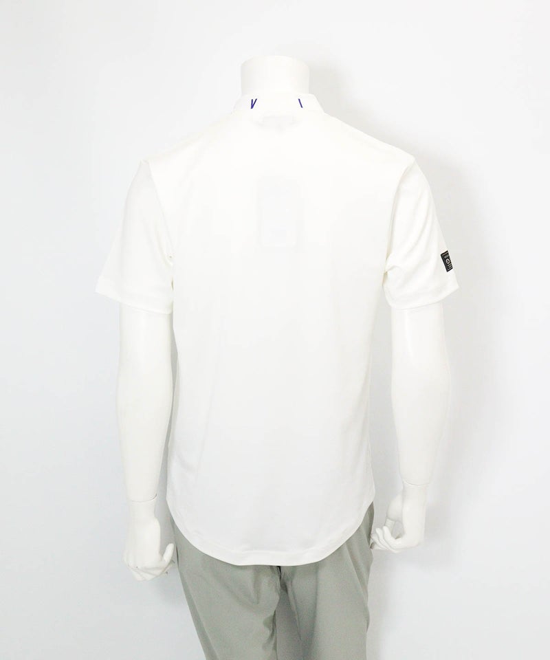 【メンズ】ネック刺繍UV速乾プルオーバー(ホワイト)後ろ