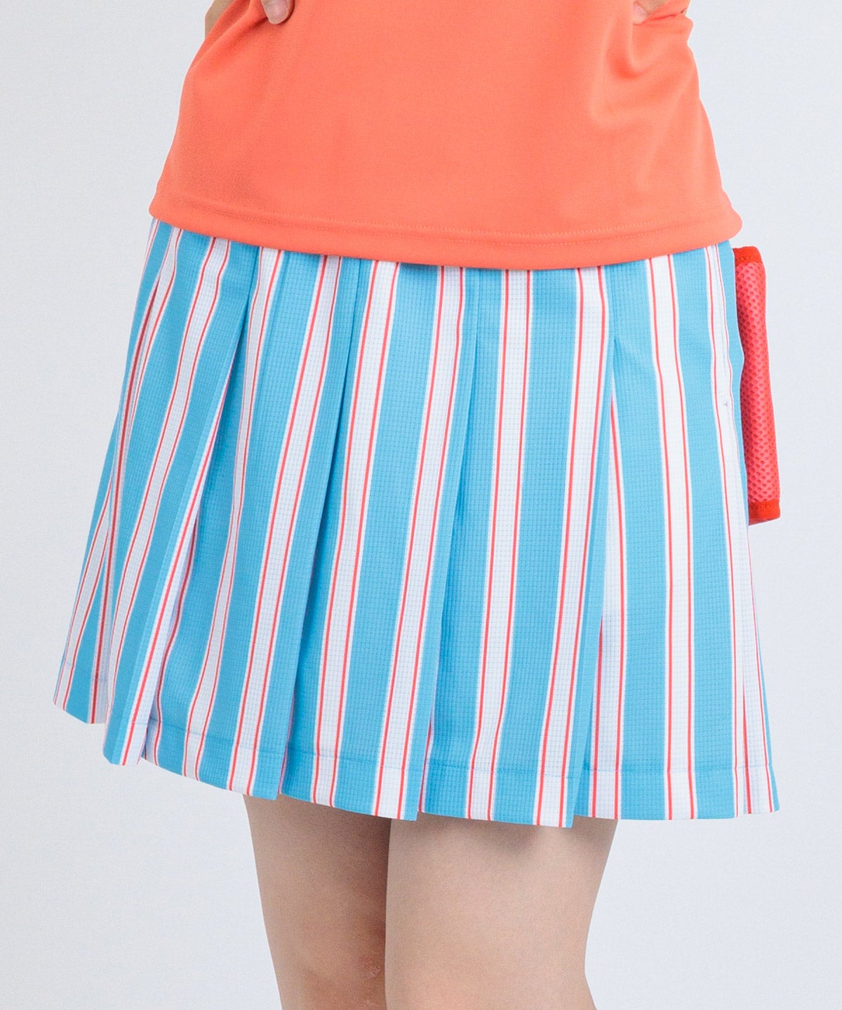 ストライプ柄速乾プリーツスカート|アルチビオ - ゴルフウェアや婦人服通販