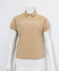 立体スリーブ襟付きプルオーバー(ベージュ)前