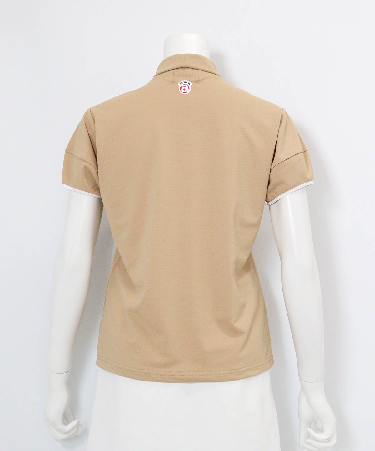 立体スリーブ襟付きプルオーバー(ベージュ)後ろ