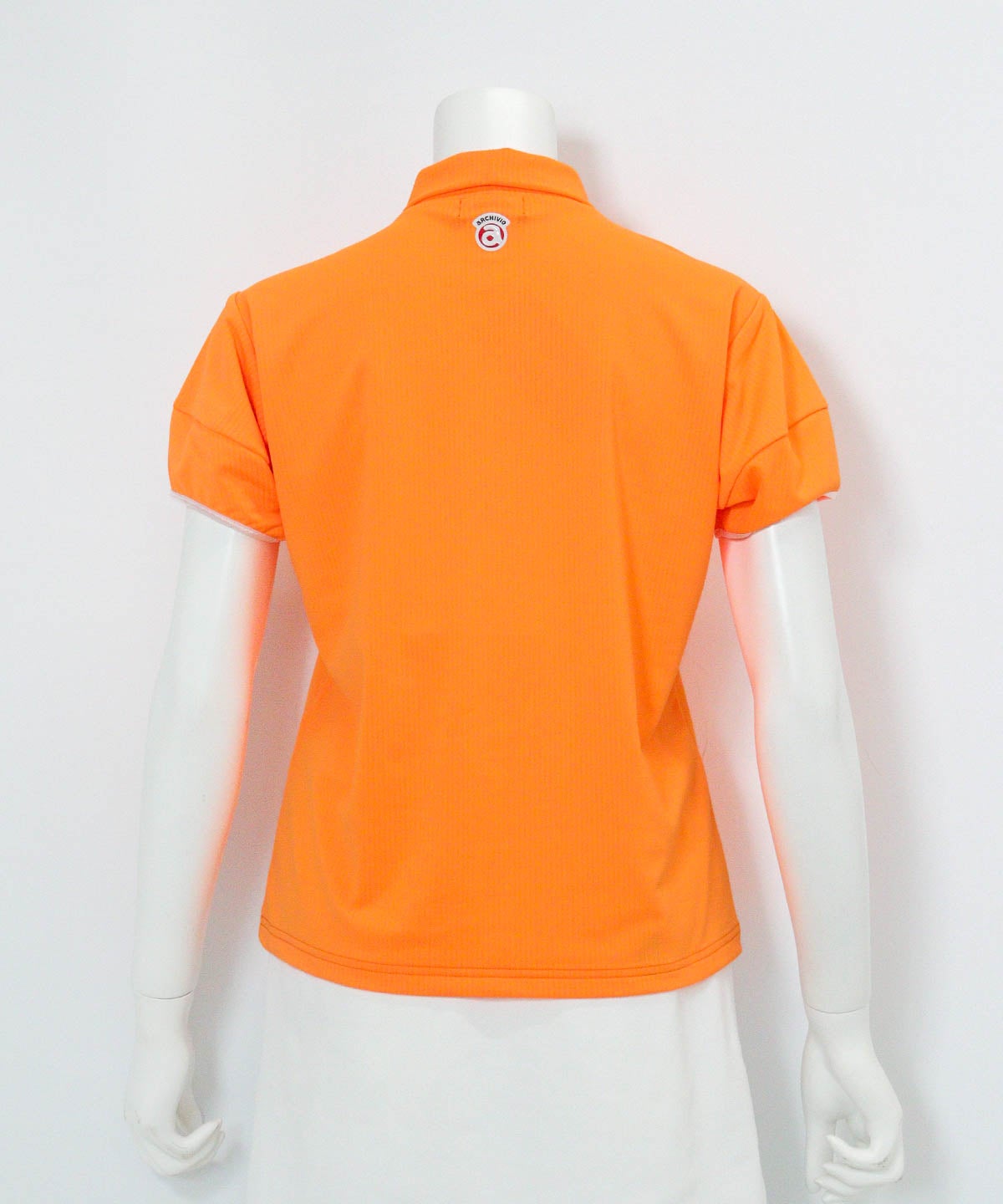 立体スリーブ襟付きプルオーバー(オレンジ)後ろ