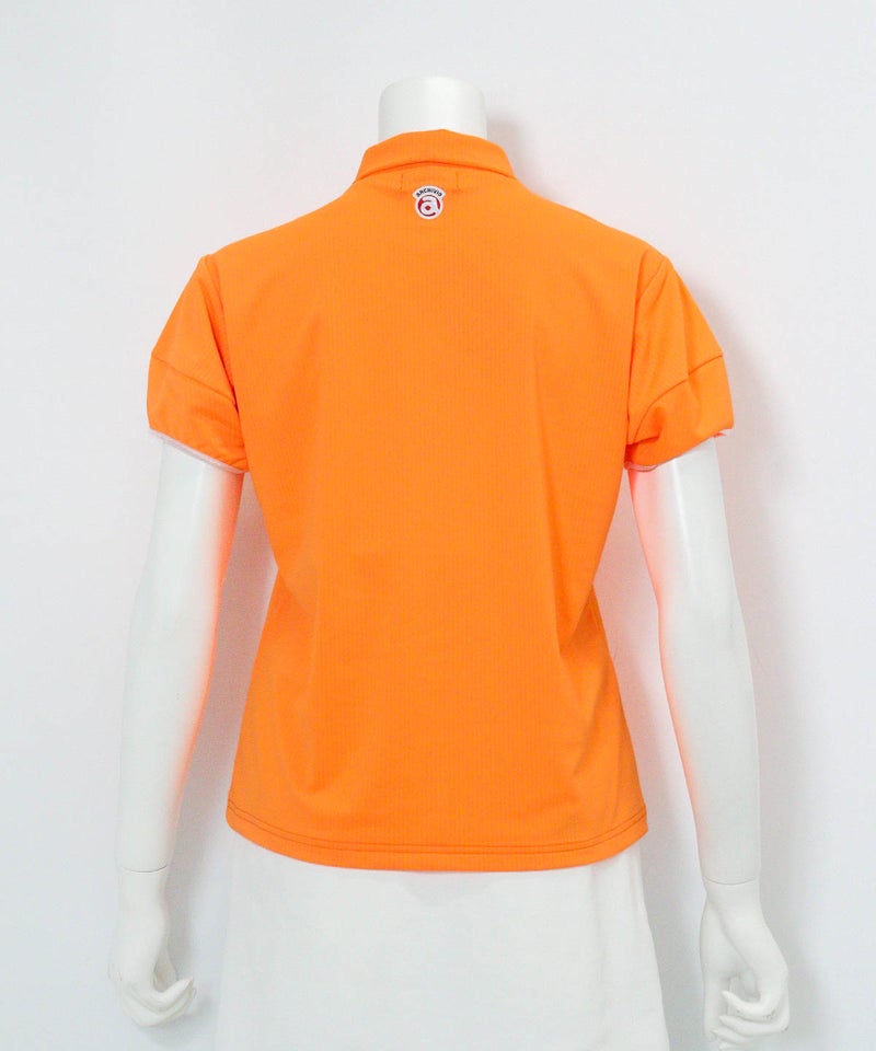 立体スリーブ襟付きプルオーバー(オレンジ)後ろ