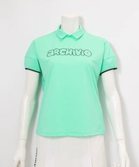 立体スリーブ襟付きプルオーバー(ライトグリーン)前