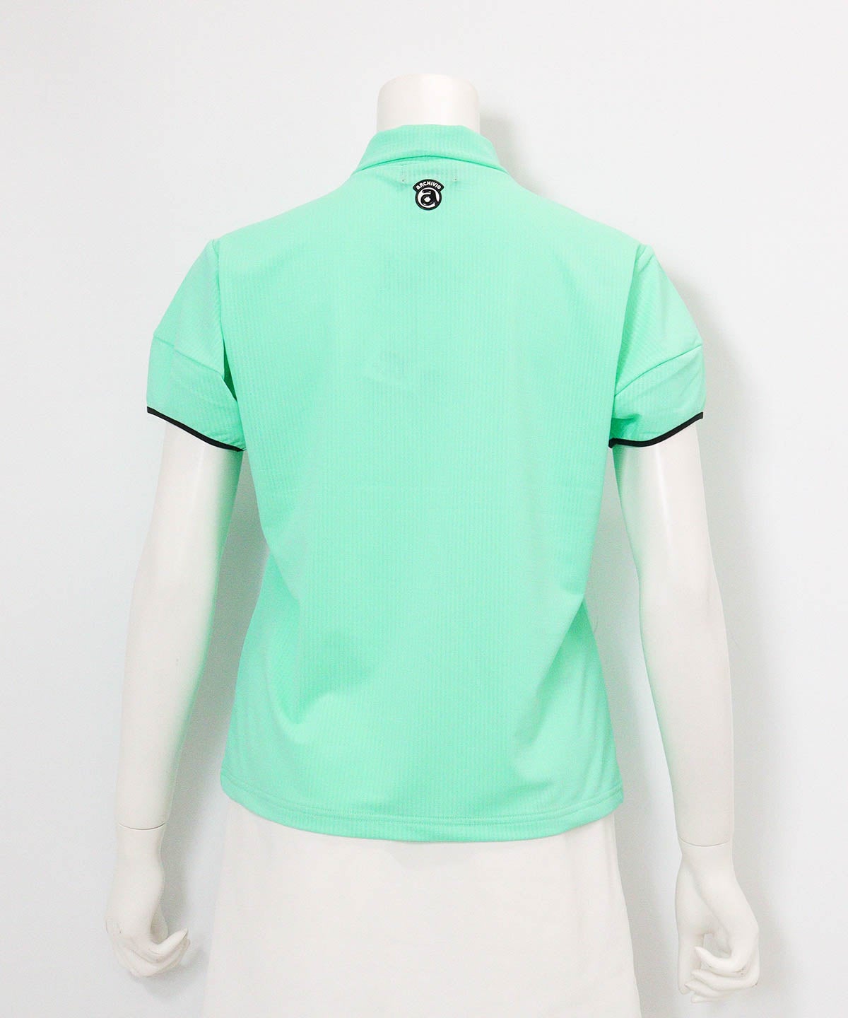 立体スリーブ襟付きプルオーバー(ライトグリーン)後ろ