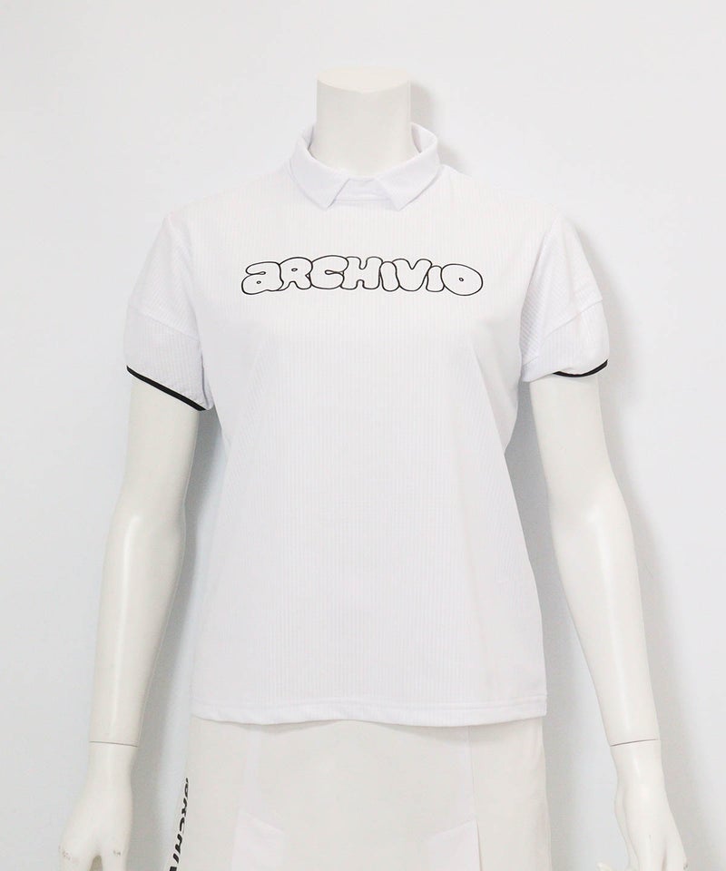 立体スリーブ襟付きプルオーバー(ホワイト)前