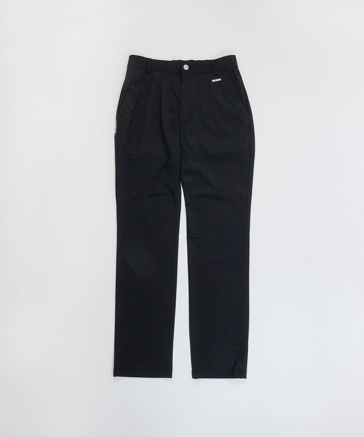 【メンズ】UV冷感テーパードパンツ(ブラック)前