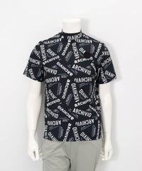 【メンズ】MIXロゴUV冷感プルオーバー(ブラック)前