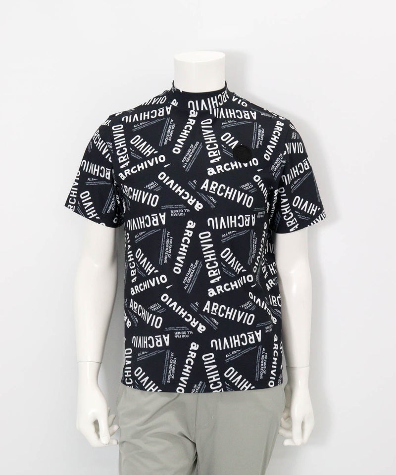 【メンズ】MIXロゴUV冷感プルオーバー(ブラック)前