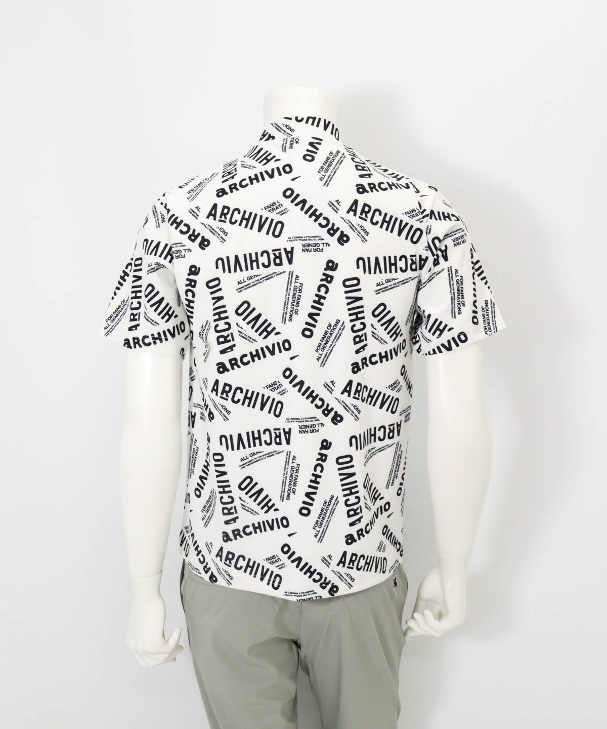 【メンズ】MIXロゴUV冷感プルオーバー(ホワイト)後ろ