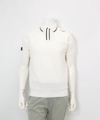 【メンズ】配色サーマルポロシャツ(ホワイト)前