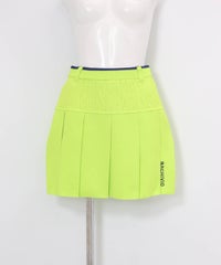 ジャガードロゴプリーツ切替スカート(ライトグリーン)前