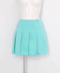 ジャガードロゴプリーツ切替スカート(ライトブルー)前