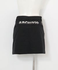 ストーンポケットUV撥水スカート(ブラック)後ろ