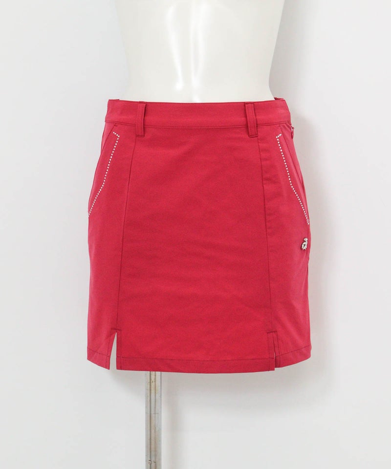 ストーンポケットUV撥水スカート(レッド)前