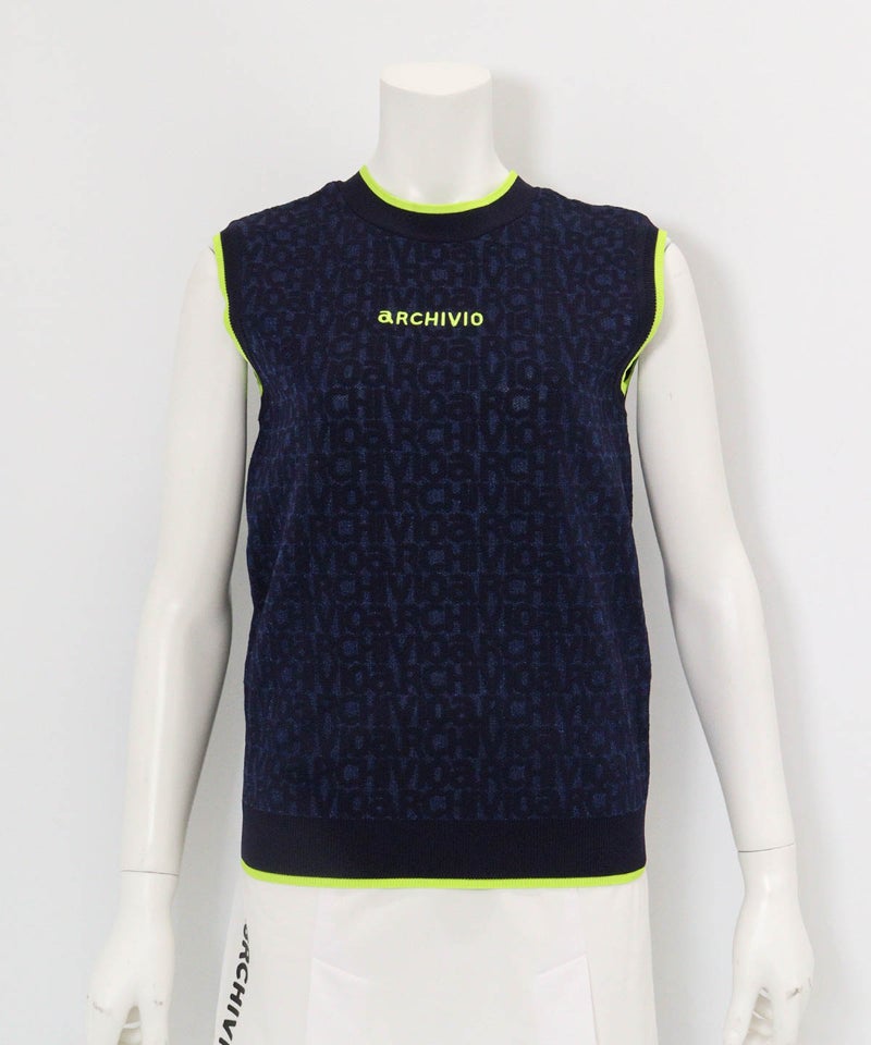 前後2WAYリボンベスト(ネイビー)前