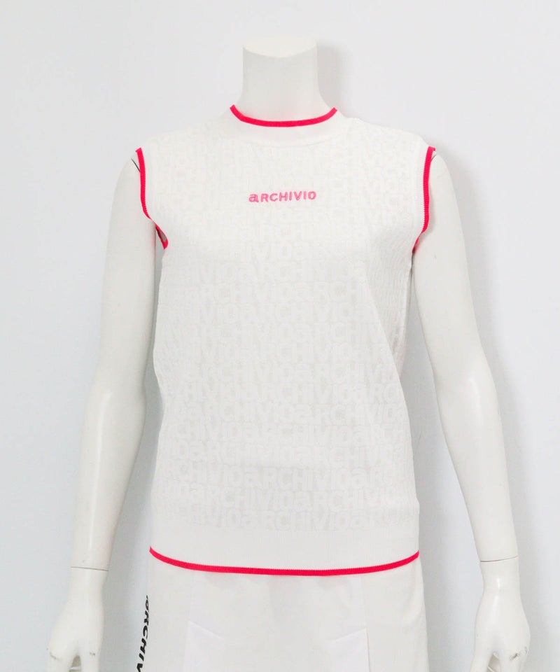 前後2WAYリボンベスト(ホワイト)前