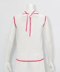 前後2WAYリボンベスト(ホワイト)後ろ