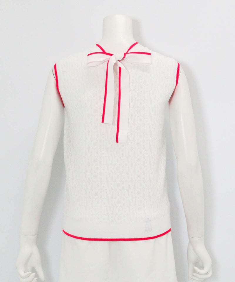 前後2WAYリボンベスト(ホワイト)後ろ