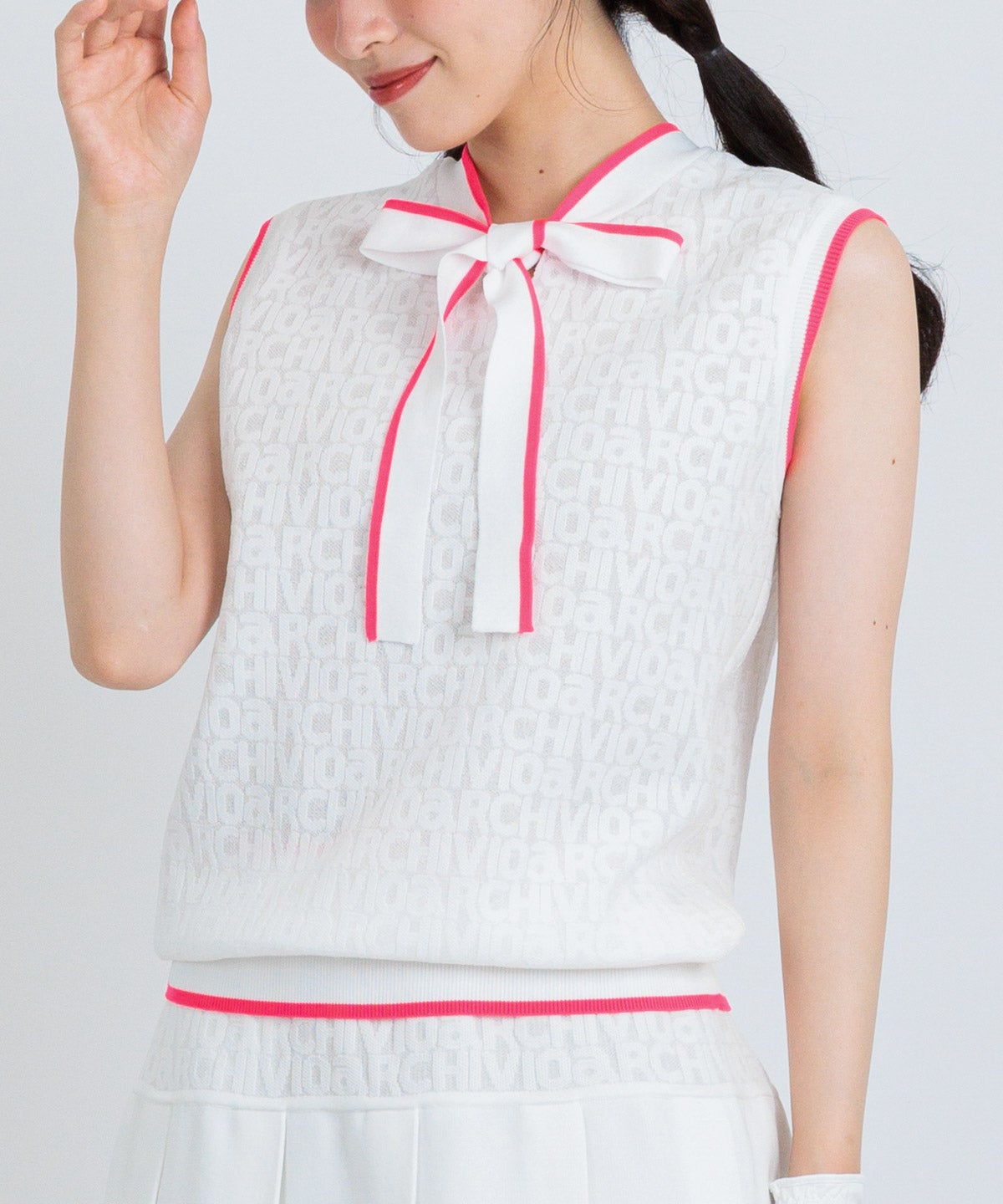 前後2WAYリボンベスト|アルチビオ - ゴルフウェアや婦人服通販