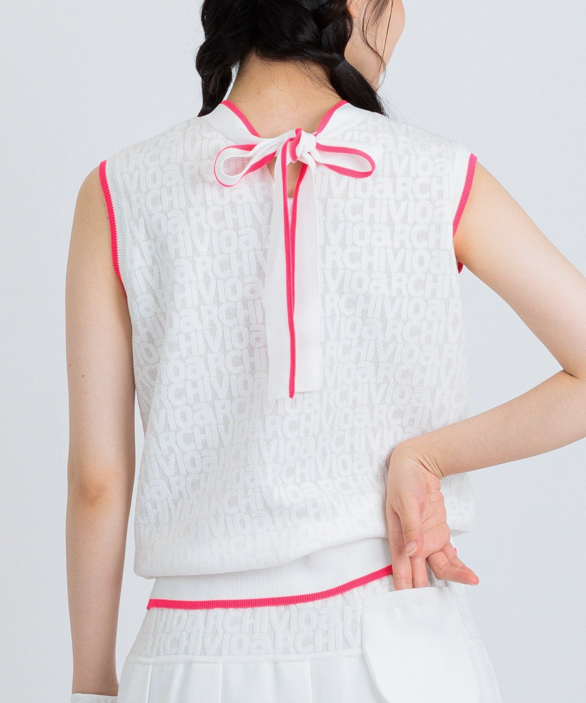 前後2WAYリボンベスト|アルチビオ - ゴルフウェアや婦人服通販