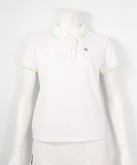 スカラップ配色UV速乾ポロシャツ(ホワイト)前
