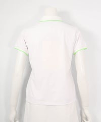 スカラップ配色UV速乾ポロシャツ(ホワイト)後ろ