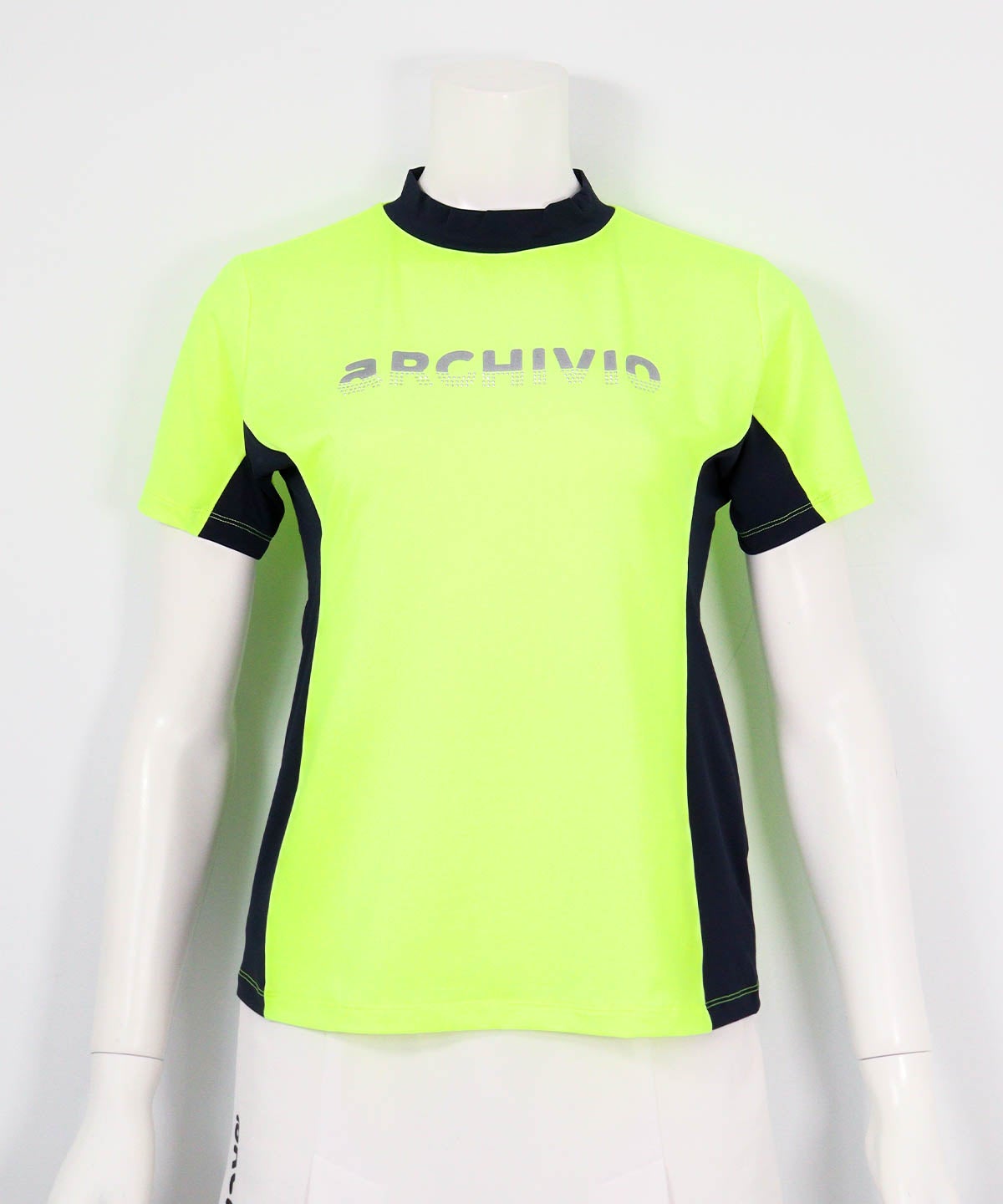 UV速乾サイド配色プルオーバー(イエロー)前