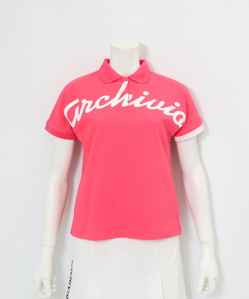 UV速乾ドルマンポロシャツ(ピンク)前