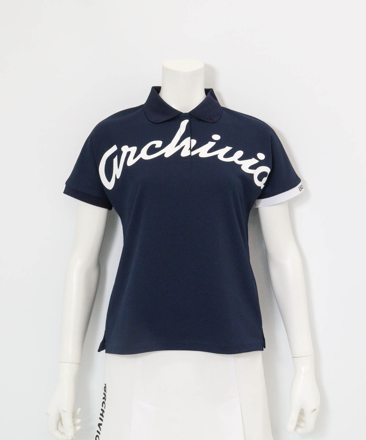 UV速乾ドルマンポロシャツ(ネイビー)前