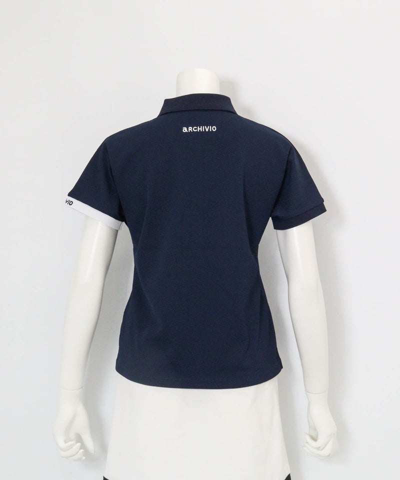 UV速乾ドルマンポロシャツ(ネイビー)後ろ