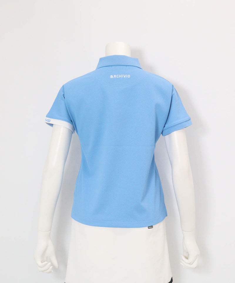 UV速乾ドルマンポロシャツ(ライトブルー)後ろ