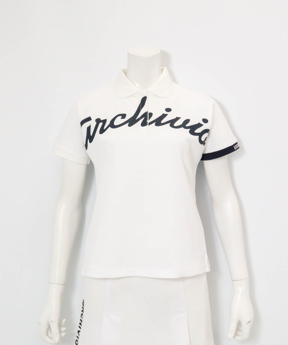 UV速乾ドルマンポロシャツ(ホワイト)前