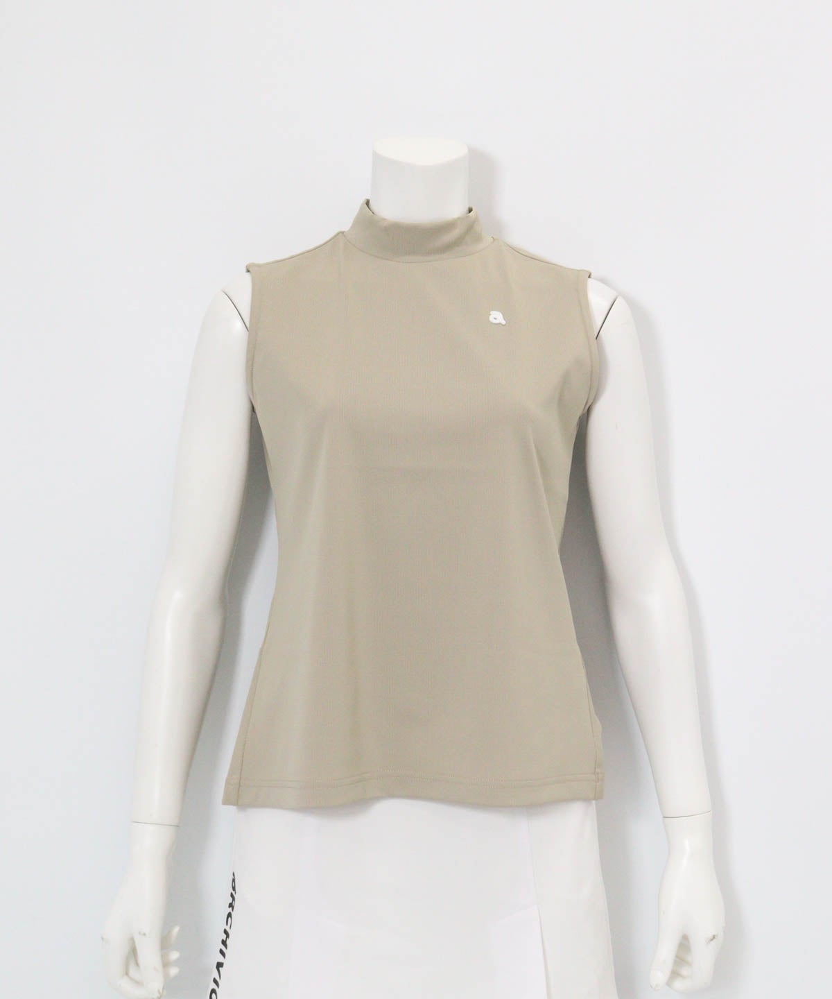 バックロゴUV速乾ノースリプルオーバー(ベージュ)前