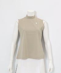 バックロゴUV速乾ノースリプルオーバー(ベージュ)前