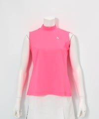 バックロゴUV速乾ノースリプルオーバー(ピンク)前