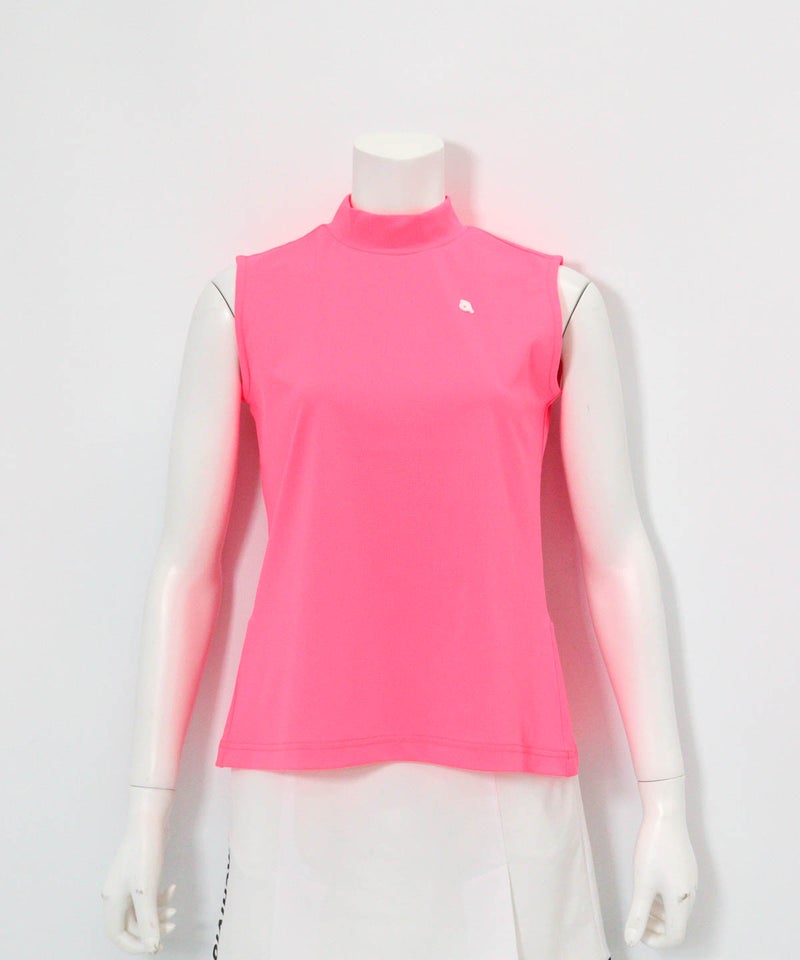 バックロゴUV速乾ノースリプルオーバー(ピンク)前