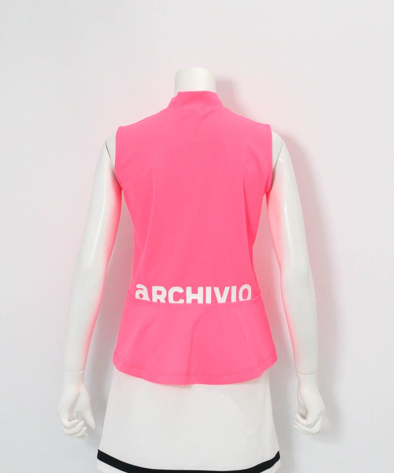 バックロゴUV速乾ノースリプルオーバー(ピンク)後ろ