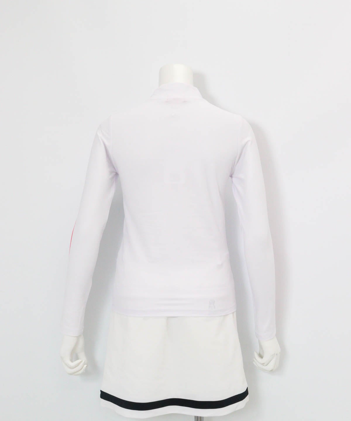 ネオンラインハイネックプルオーバー(ホワイト×ピンク)後ろ