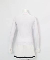 ネオンラインハイネックプルオーバー(ホワイト×ピンク)後ろ