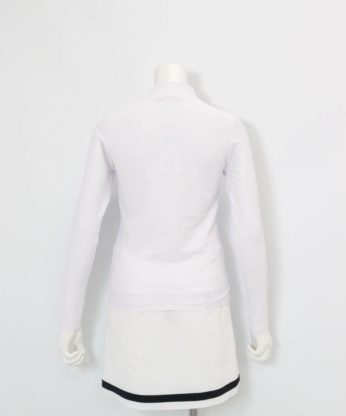 ネオンラインハイネックプルオーバー(ホワイト×イエロー)後ろ